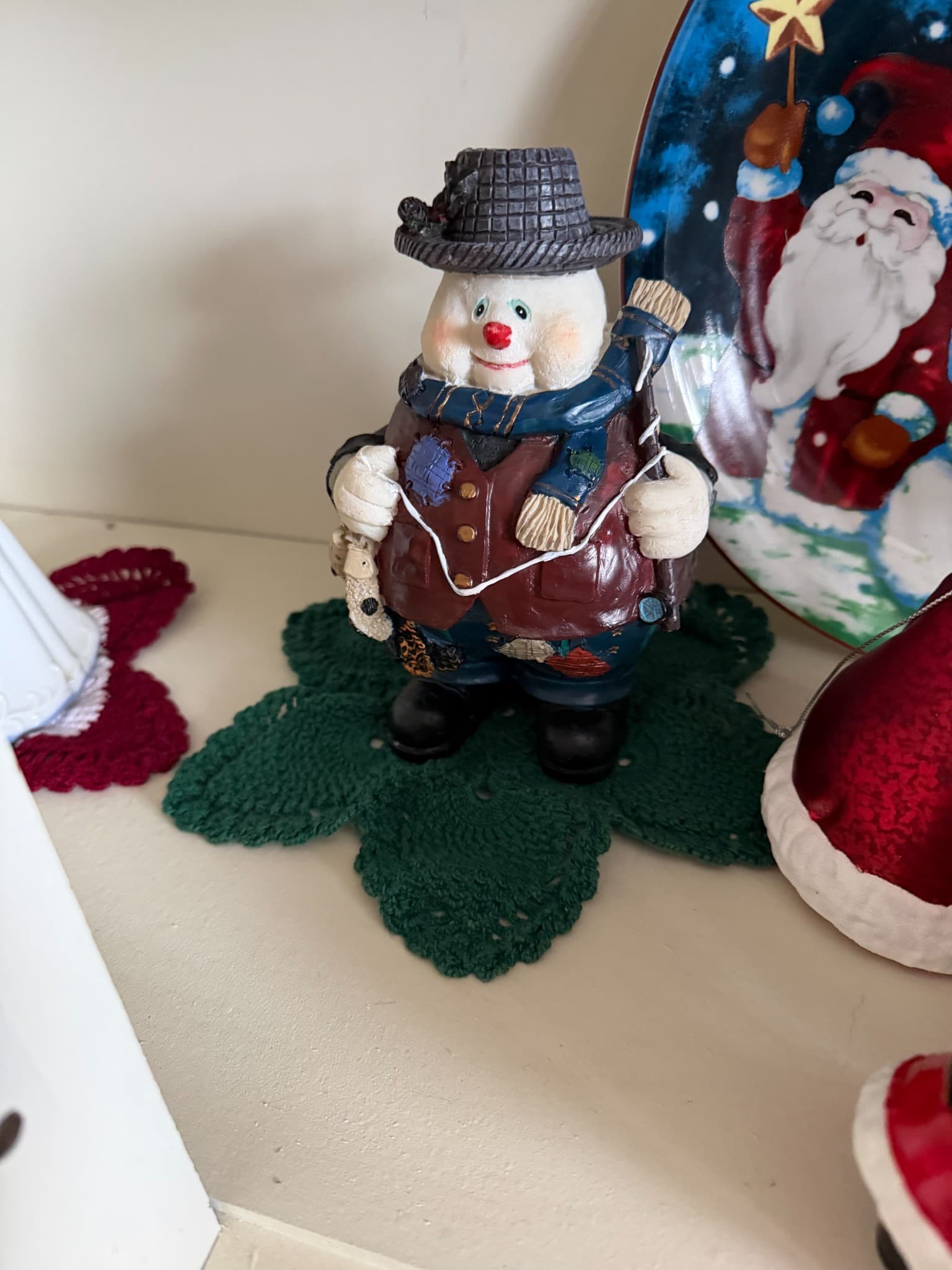 Decorative Snowman Figurine - Image 1