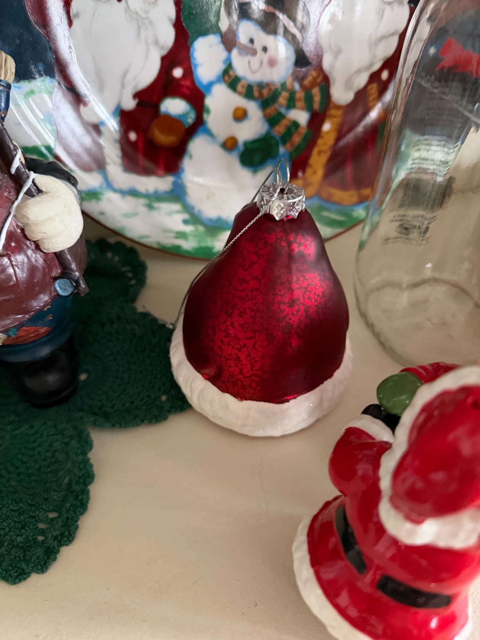 Vintage Red Christmas Ornament - Image 1