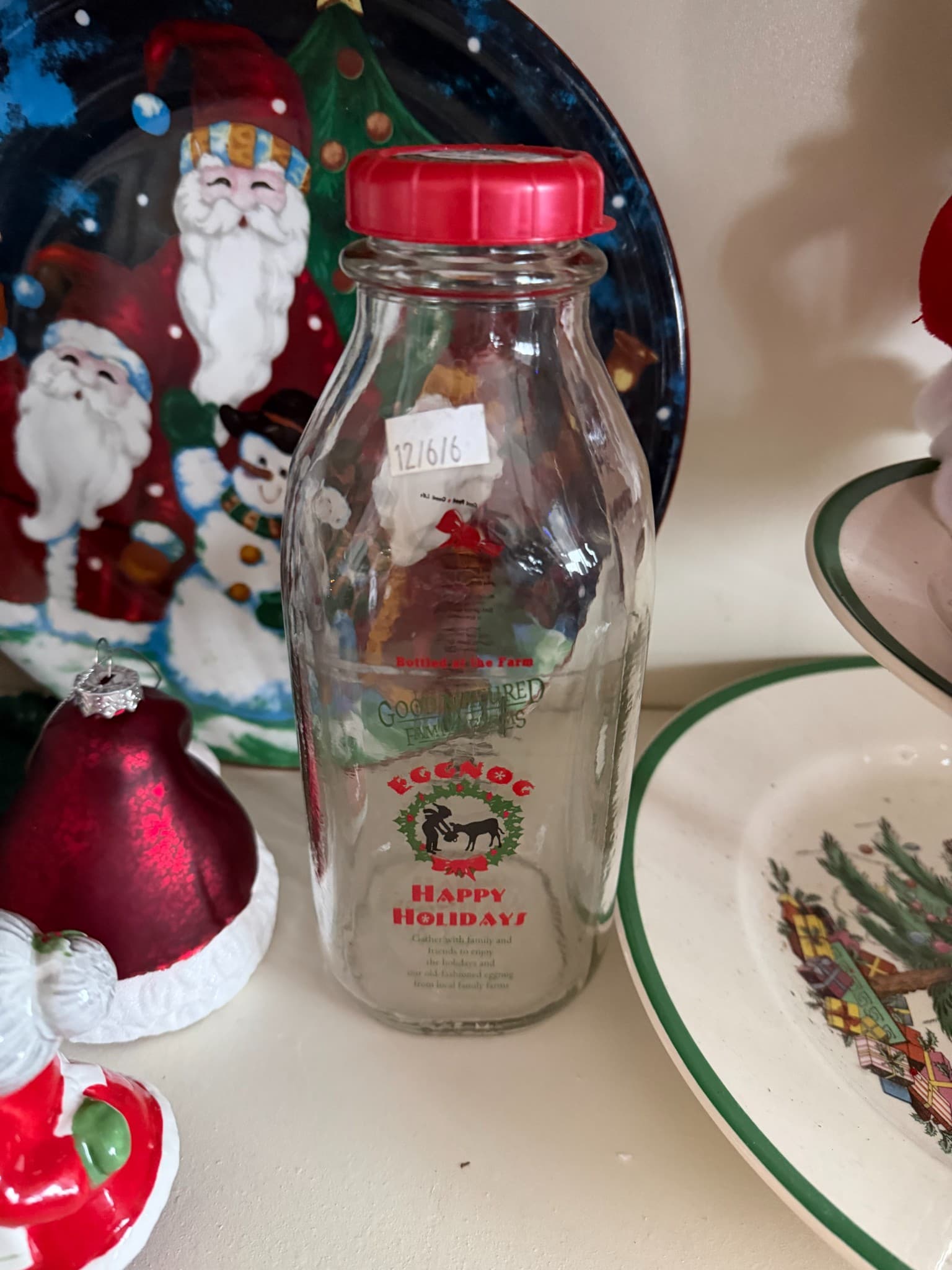 Vintage Eggnog Glass Bottle - Image 1