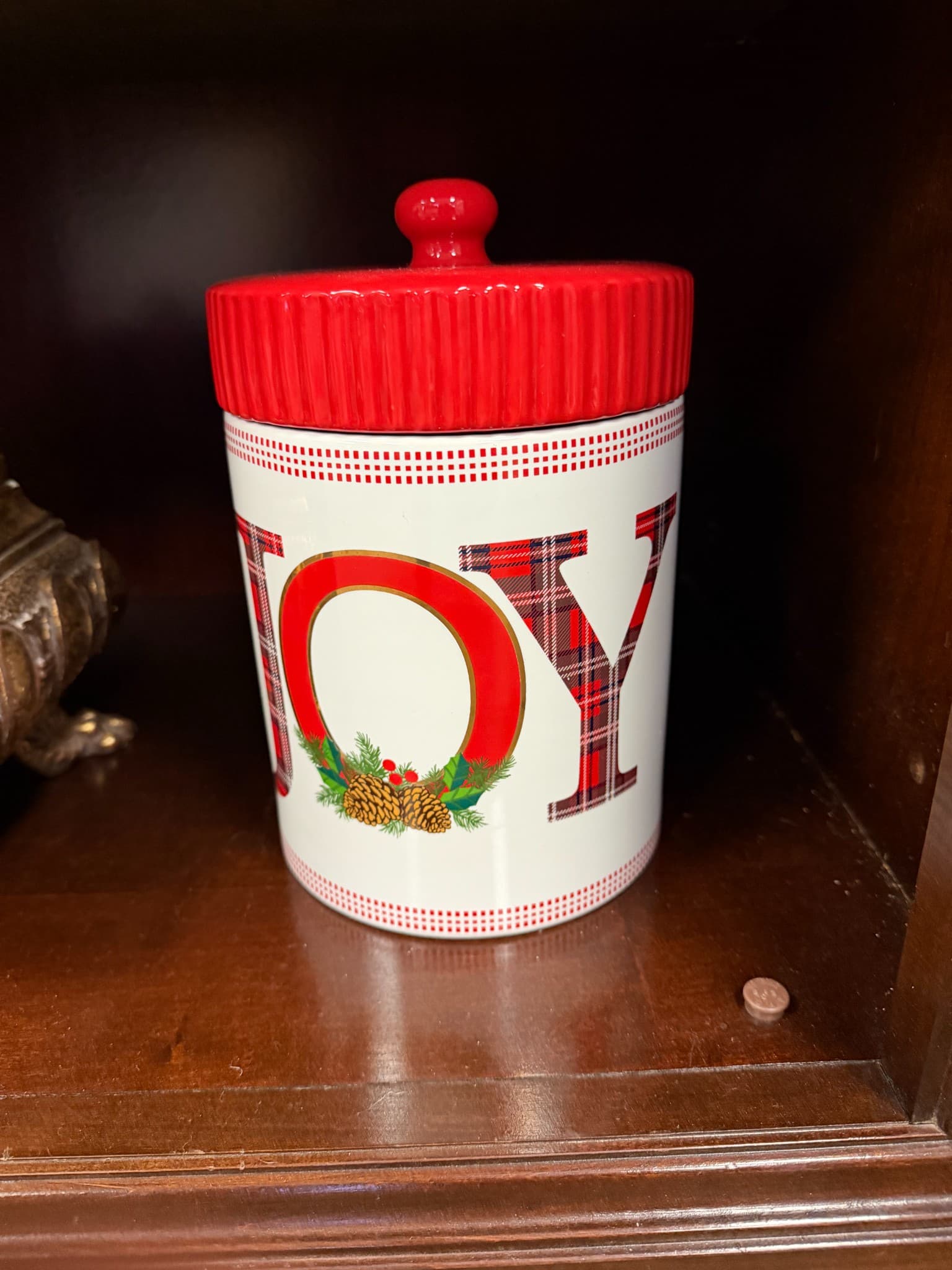 Holiday Joy Ceramic Canister - Image 1