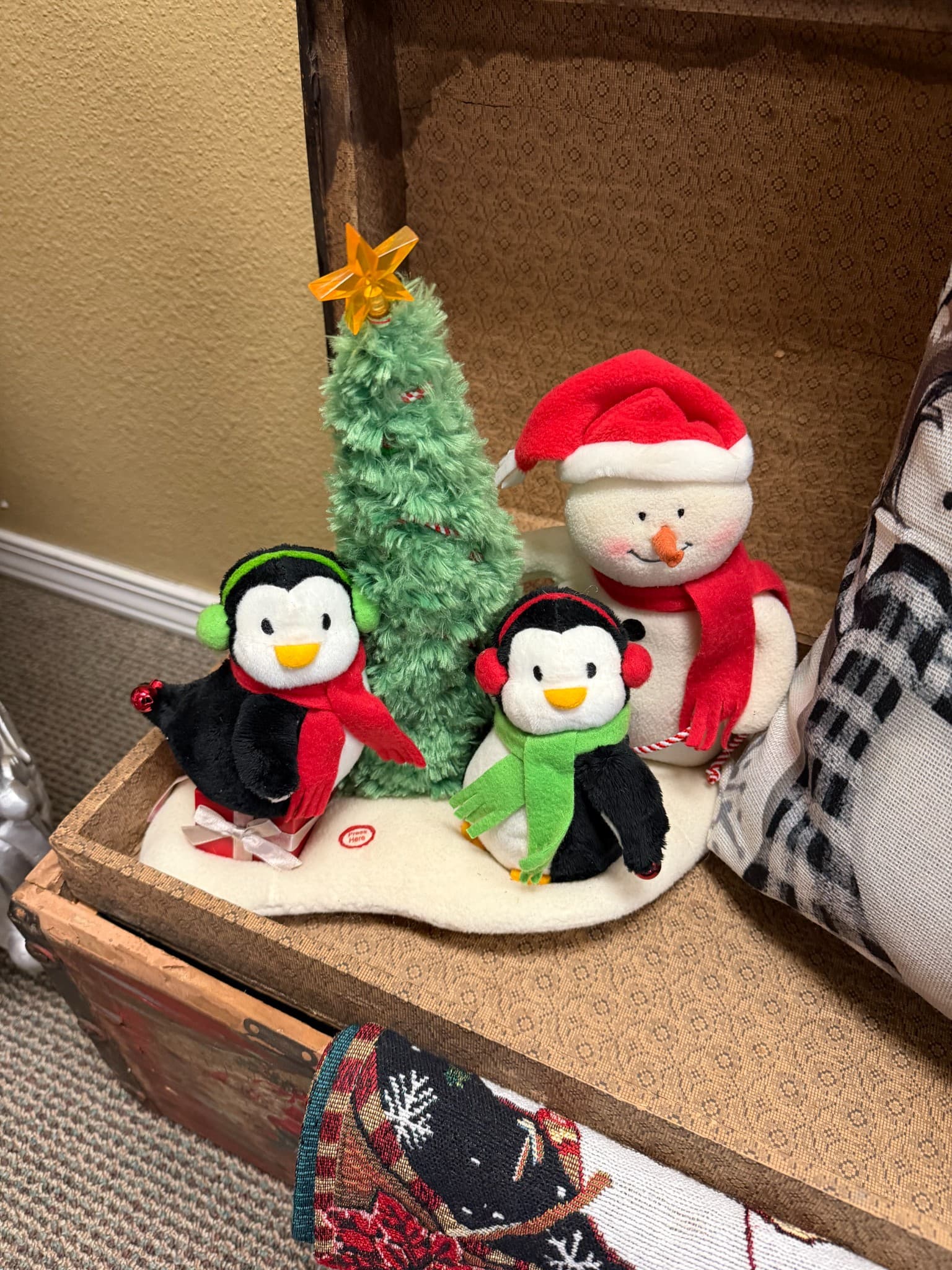 Christmas Penguin and Snowman Decoration Set - Image 1