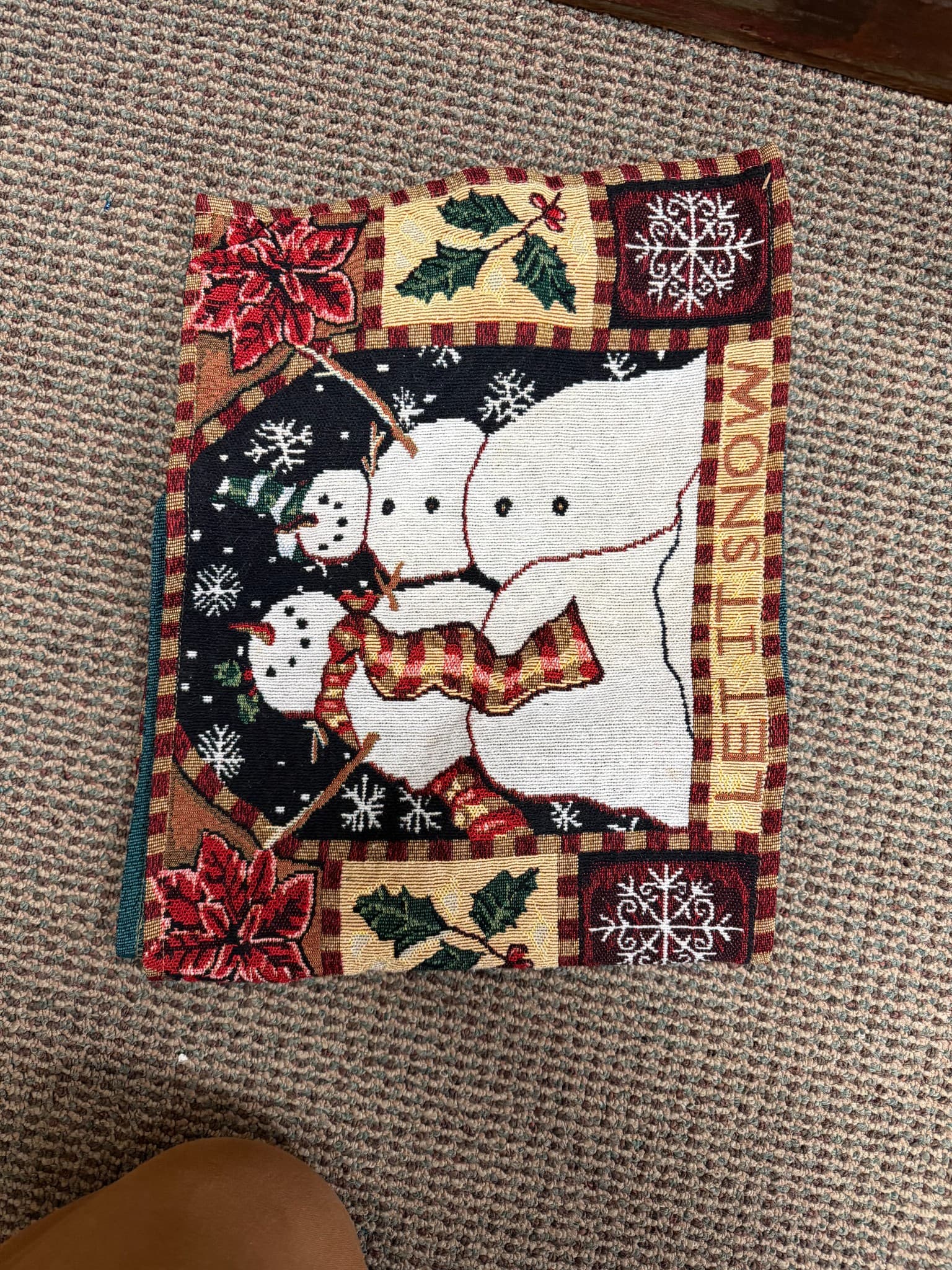 Snowman Tapestry Rug - Image 1