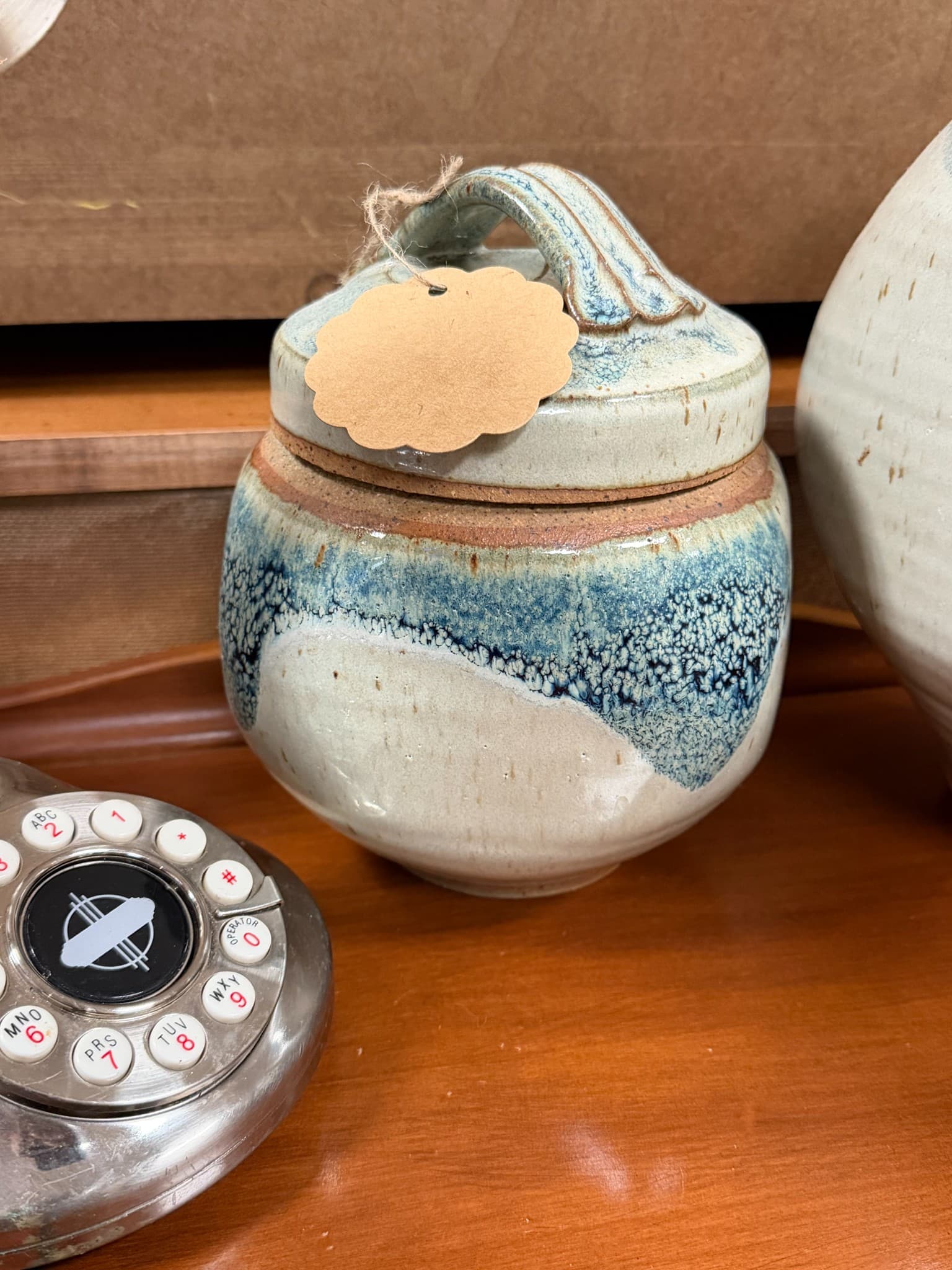 Handcrafted Ceramic Jar with Lid - Image 1