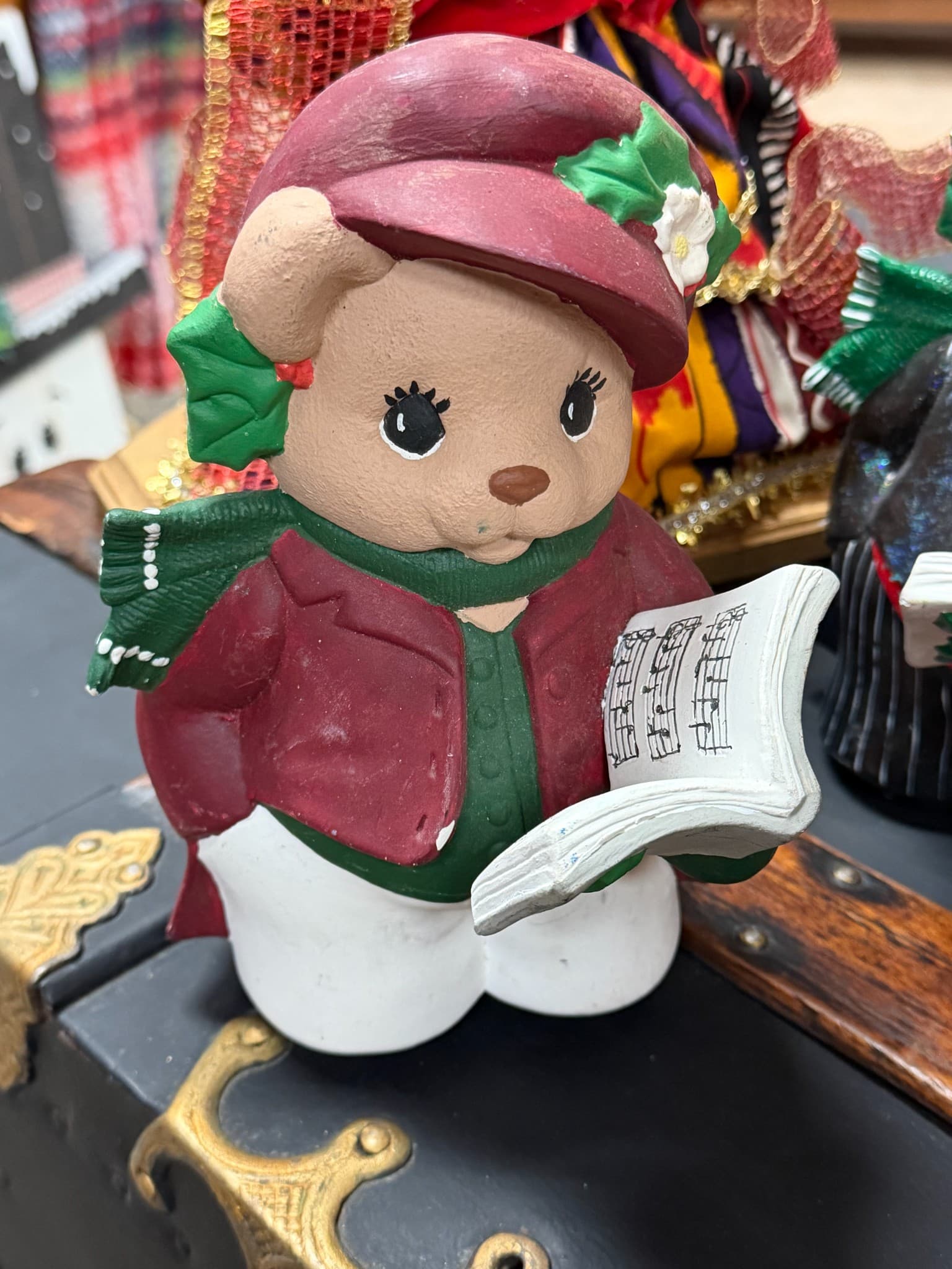 Christmas Bear Figurine - Image 1