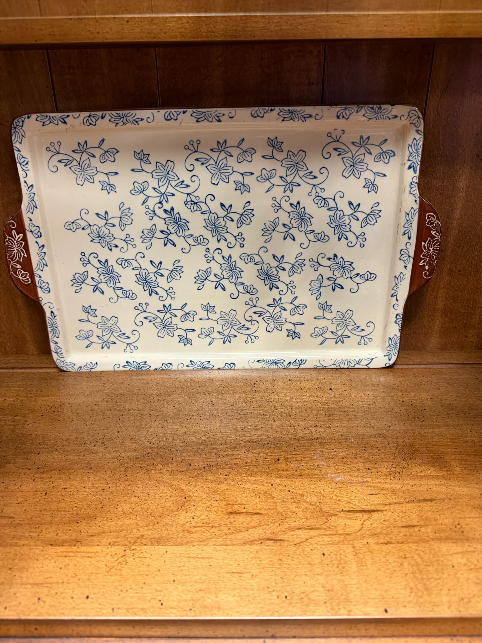 Floral Ceramic Serving Tray - Image 1