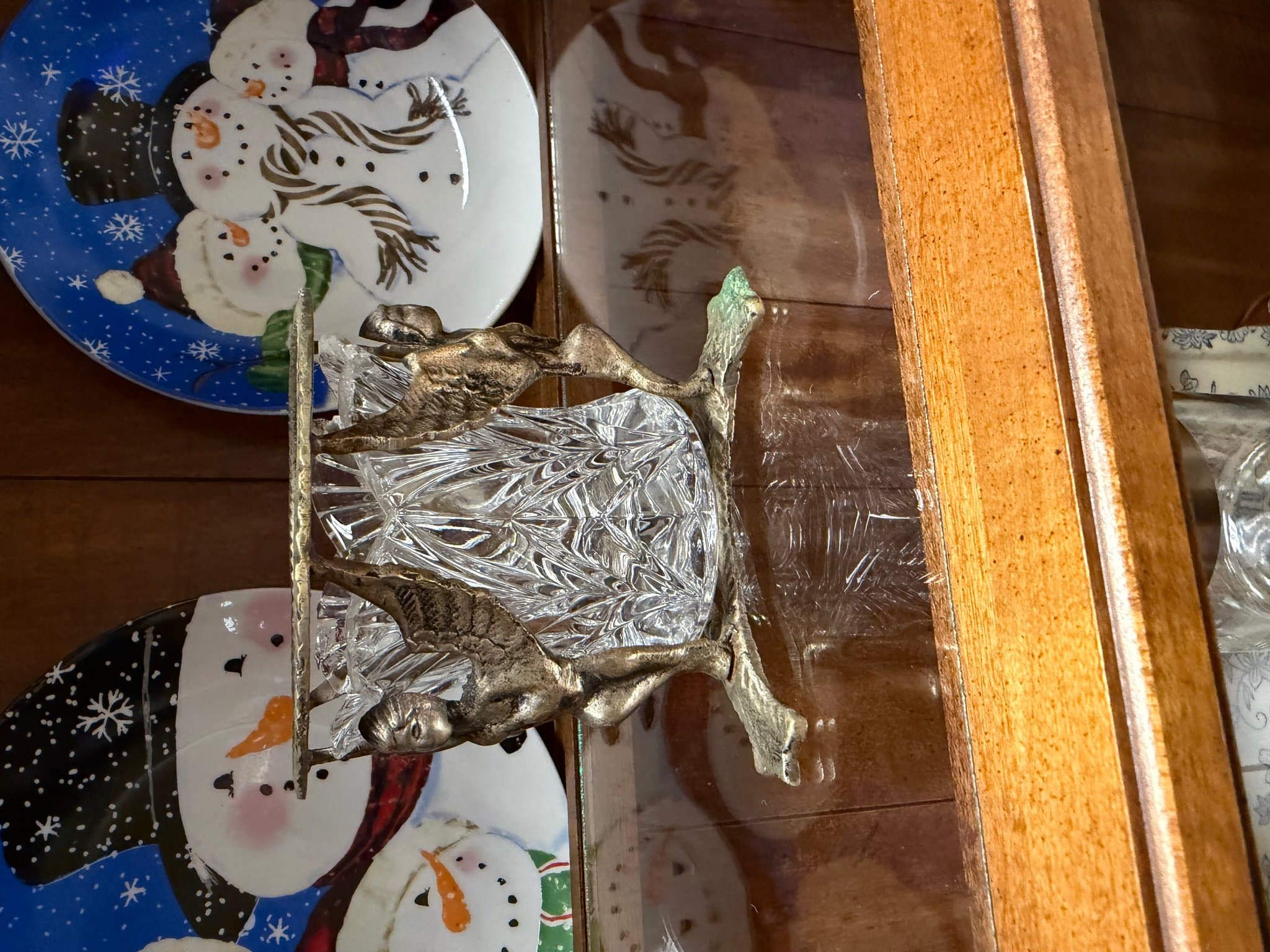 Crystal and Brass Decorative Bowl - Image 1