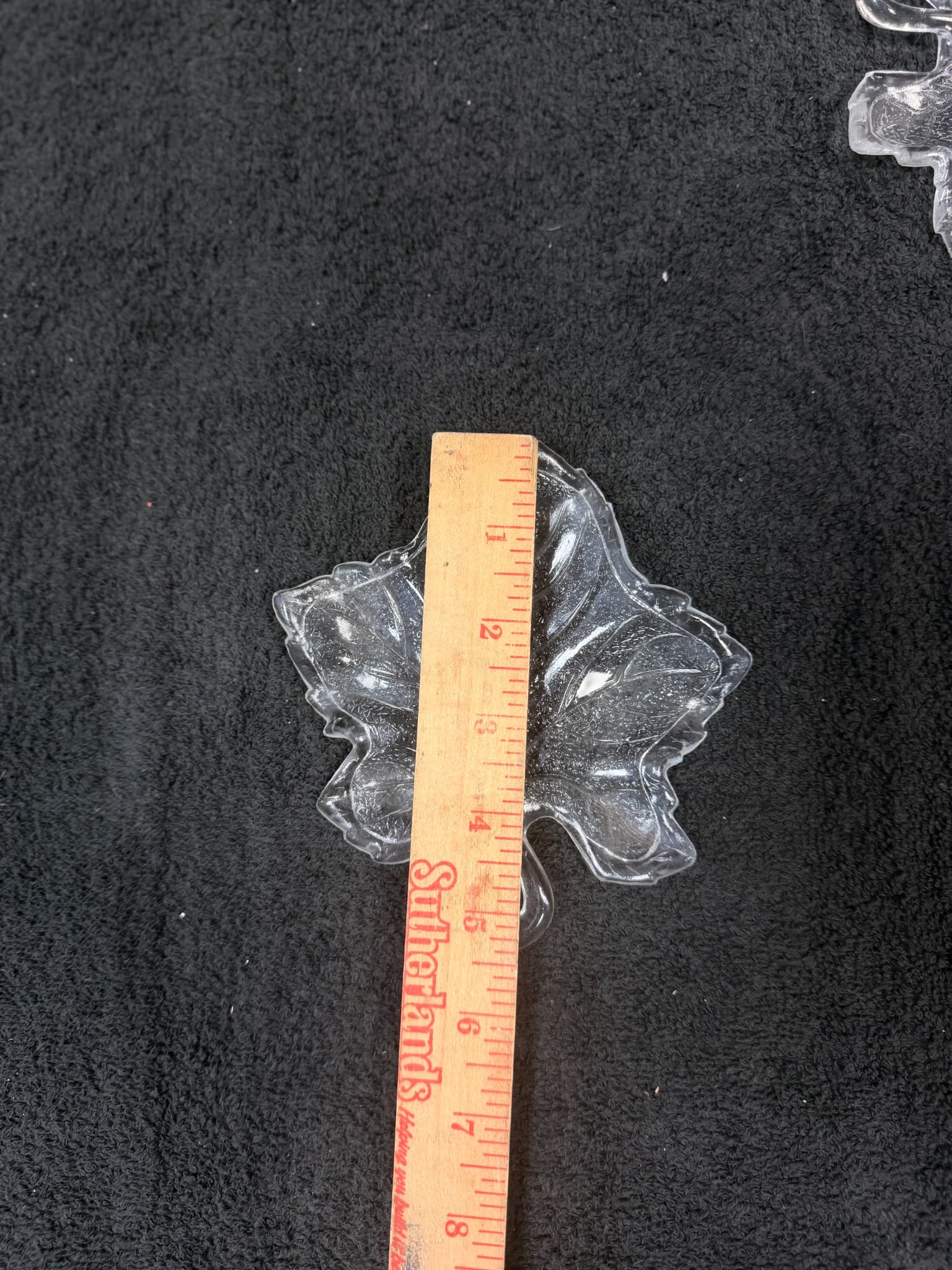 Vintage Clear Pressed Glass Maple Leaf Dishes - Set of 4 - Image 1