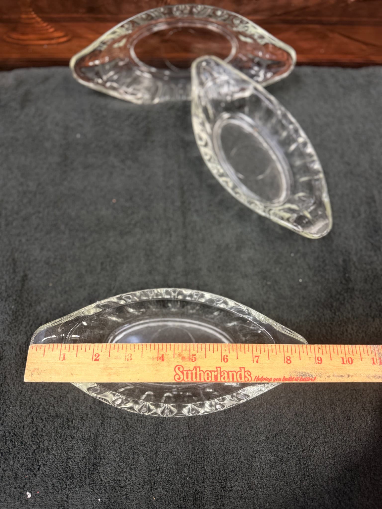 Vintage Clear Glass Banana Split Boats - Set of 3 - Image 1
