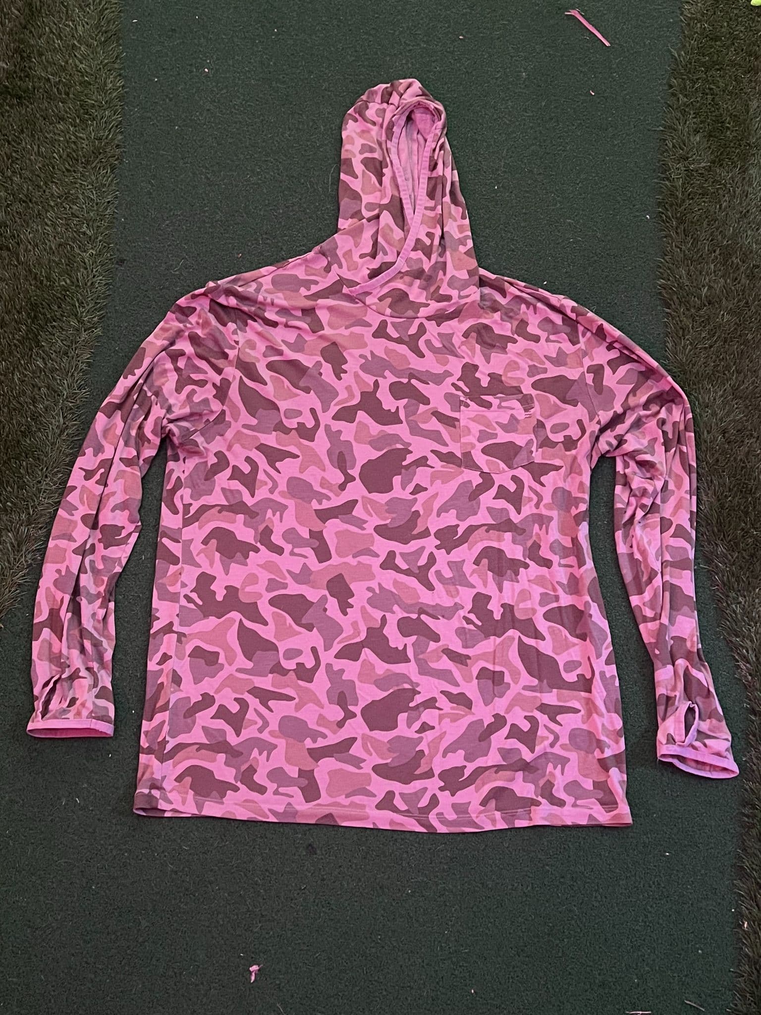 Free Fly Men's Pink Camouflage Lightweight Hoodie - Image 1