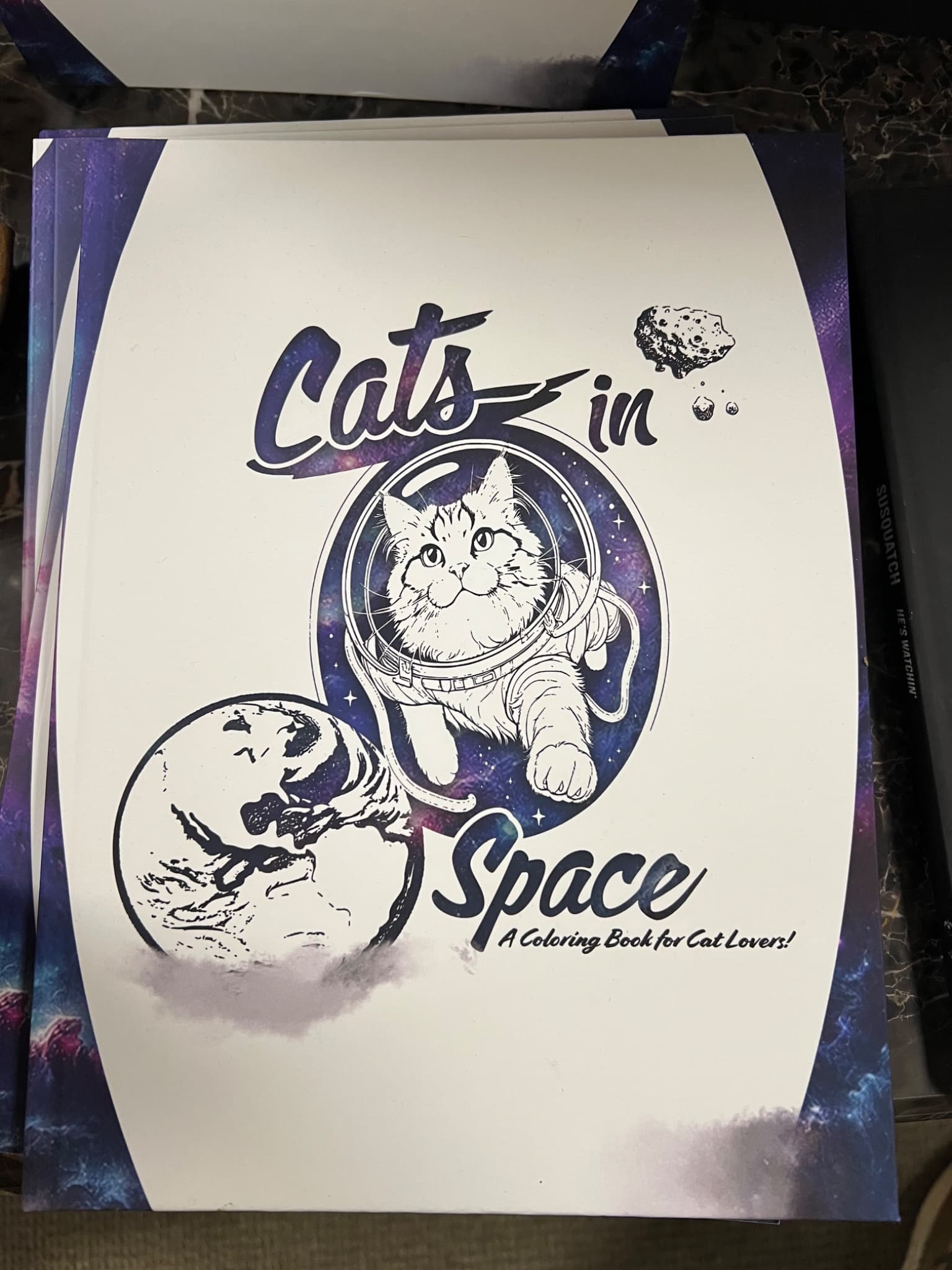 Cats in Space Coloring Book - Image 1