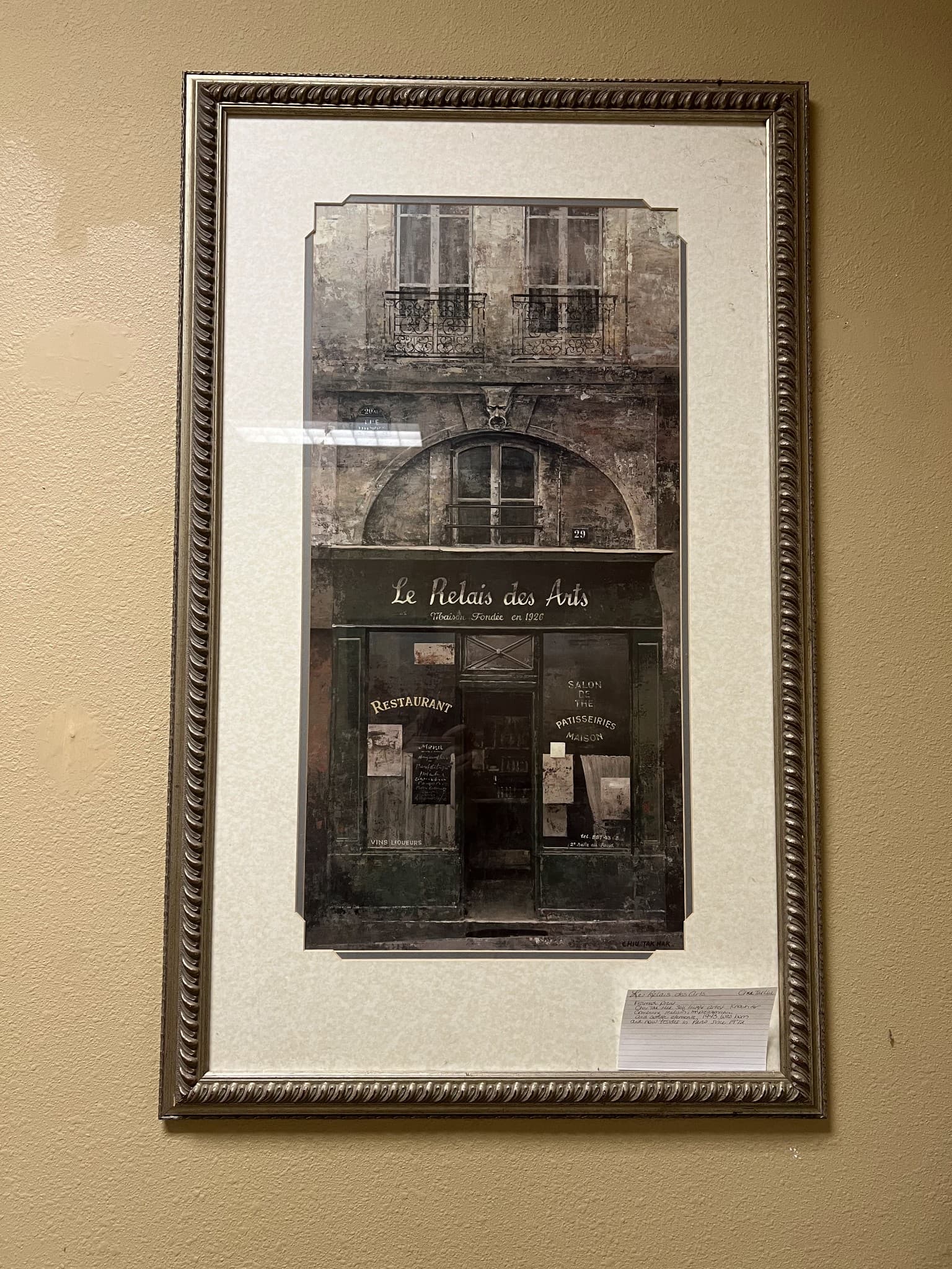 Le Relais des Arts Framed Print - Image 1