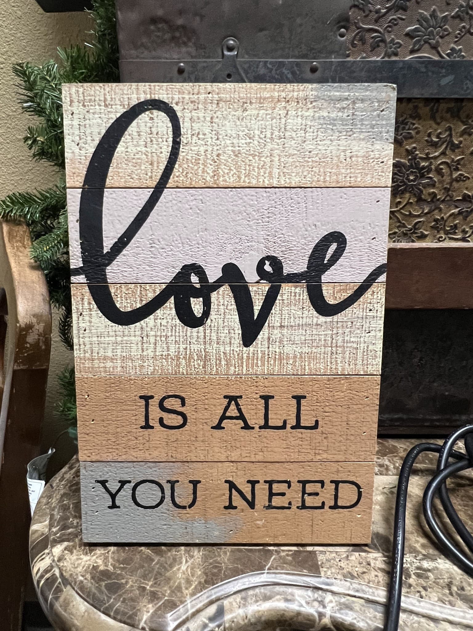 Love Is All You Need Wooden Sign - Image 1